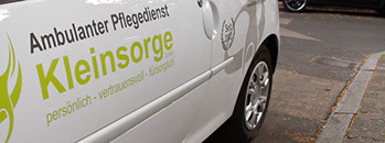 Auto des ambulanten Pflegedienstes Kleinsorge Frankfurt