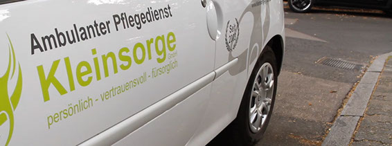 Auto des ambulanten Pflegedienstes Kleinsorge Frankfurt