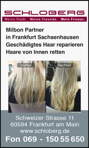Schloberg Milbon Partner in Frankfurt Sachsenhausen, geschädigtes Haar reparieren, Haare von Innen retten