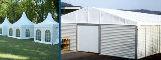 Michael Leilich, Inhaber der Firma Zeltverleih Leilich aus Seligenstadt bietet vom Partyzelt bis zum Lagerzelt eine große Zeltaswahl zum mieten