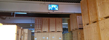 Überwachungsbildschirm in Lagerhaus Y-Systeme Projektmanagement Frankfurt